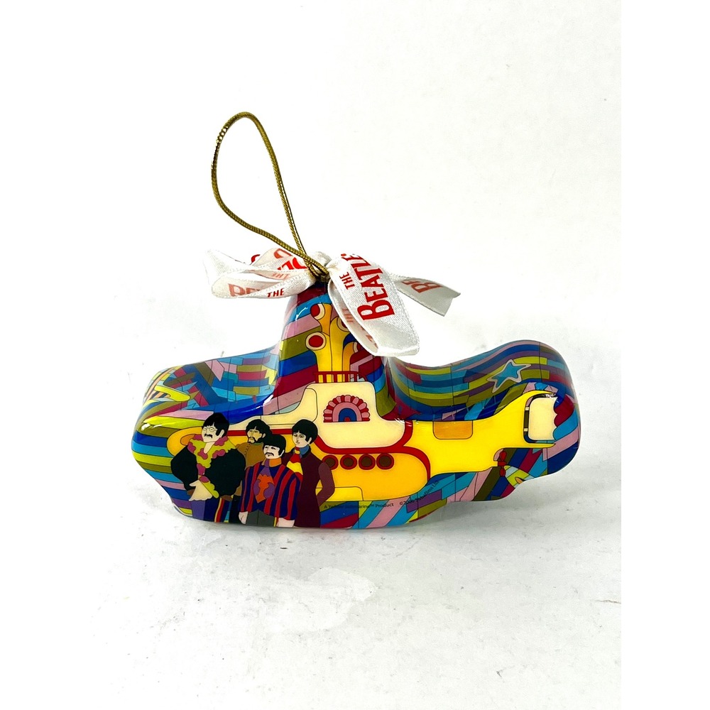 The Beatles Yellow Submarine Tin Ornament 2006 Subafilms Collectible Ribbon